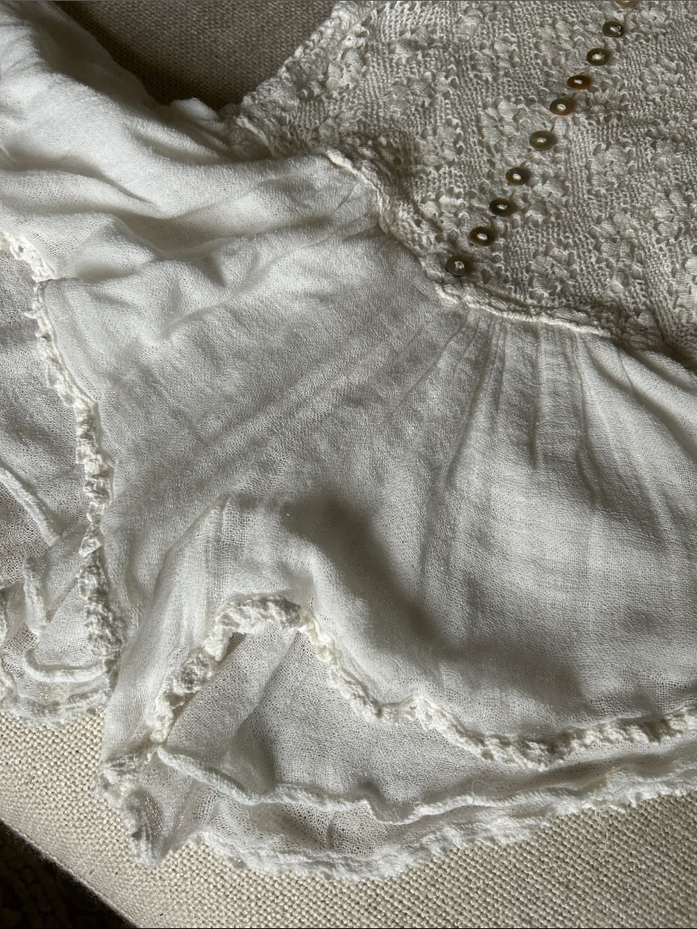 Free People Ivory Lace Cherokee Rose Romper - Picture 2 of 6